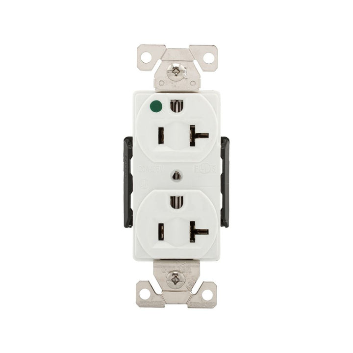 Eaton AH8300W Extra Heavy-Duty Hospital Grade Duplex Receptacle, 20A, 125V, White