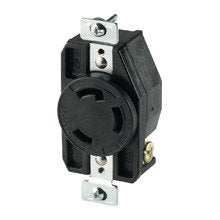 ARROW-HART AH3430 30A Black Single Receptacle