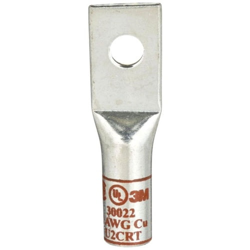 3M 30022 Scotchlok Copper 1-Hole Lug, Up To 35 Kv, 2 Awg, Stud Size 1/4 (6), Brown