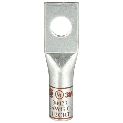 3M 30023 Scotchlok Copper 1-Hole Lug, Up To 35 Kv, 2 Awg, Stud Size 5/16 (8), Brown
