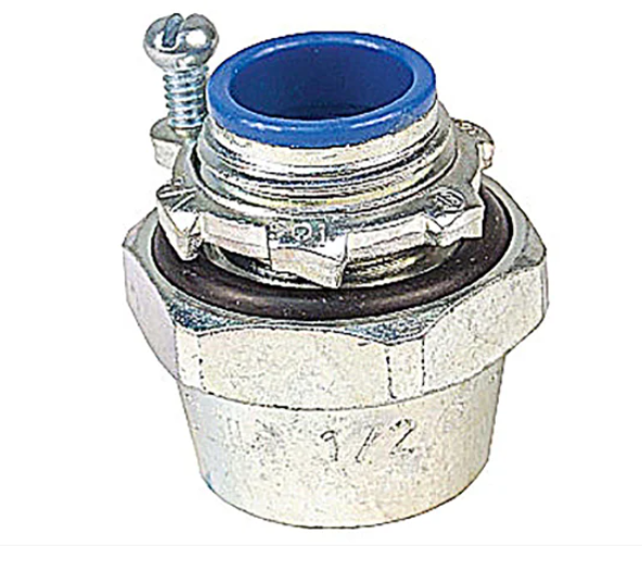 T&B 407 Bullet Hub Connector, 2-1/2", Malleable Iron Nylon Insulated