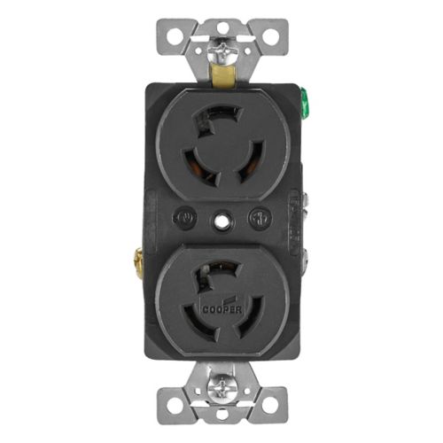ARROW-HART AH4700 15A Black Locking Duplex Receptacle