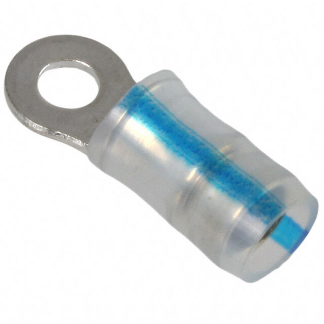 TE Connectivity AMP 53414-1 PIDG Insulated Ring Terminal, 14-16 AWG, #4 Stud