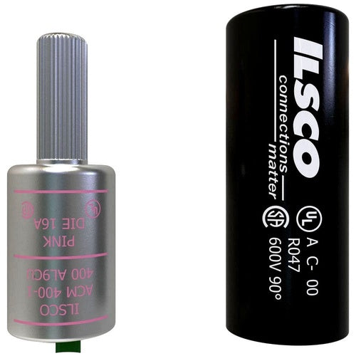 ILSCO ACM-400 Aluminum Compression Pigtail Adaptor, 400 kcmil, Tin-Plated