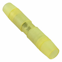 TE Connectivity AMP 324622 Terminyl Fully Insulated Butt Splice Connector, 4 AWG, Yellow