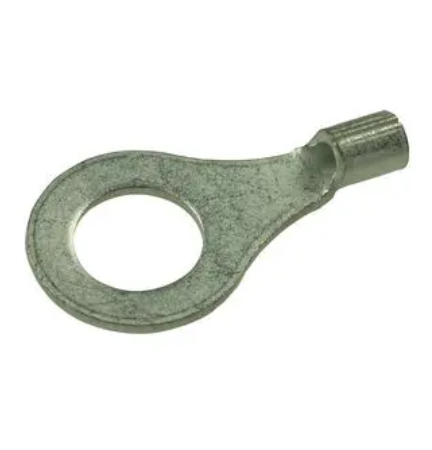 AMP 34113 Closed Ring Tongue Terminal, 22–16 AWG, 1/4 in (M6) stud, straight, uninsulated