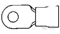 TE Connectivity AMP 539461 Plasti-Grip PVF2 Ring Terminal, 13–15 mm², 1/4" Stud