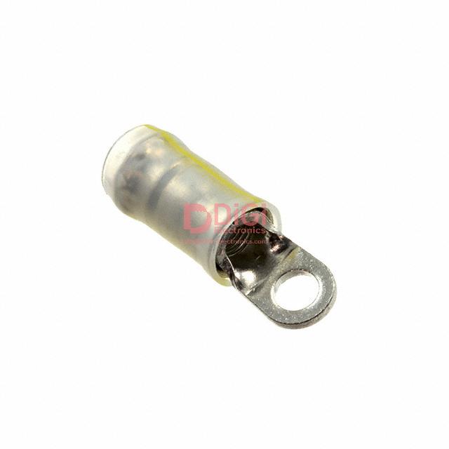 TE Connectivity AMP 545931 PIDG Insulated Ring Terminal, 10–12 AWG, #6 Stud, Yellow Stripe