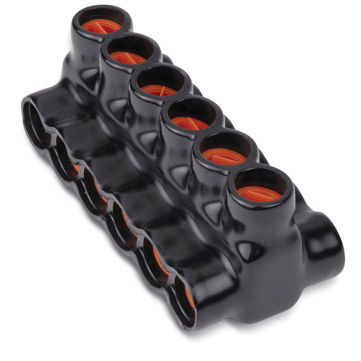 AMTD350106 Insulated Aluminum Multi-Tap Connector, Black, 600V, PVC Insulated