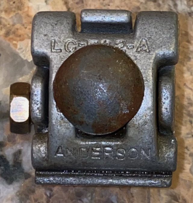 Anderson LC-522A Copper Bolt Connector for #8 to 1/0 AWG Conductors, 2-Inch Bolt
