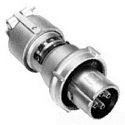 Appleton ACP3023B Powertite Grounding Style 2 Metallic Clamping Ring Plug, 30A, 2-Wire, 3-Pole, 600VAC/250VDC