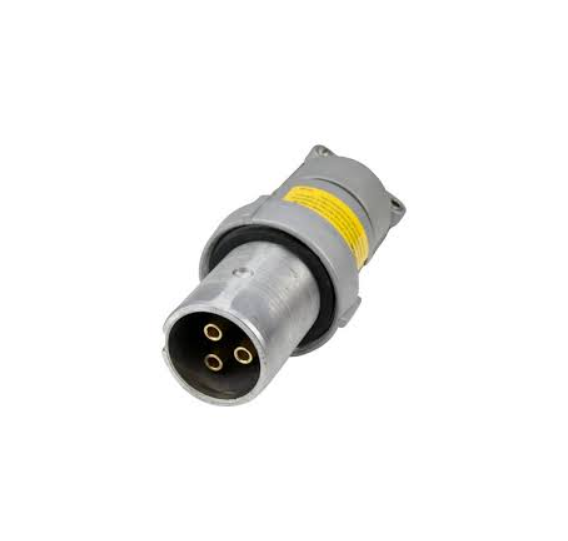 Appleton ACP3033B Powertite Heavy-Duty 3-Pole, 3-Wire Pin and Sleeve Plug, 30A, 600VAC/250VDC, Weatherproof