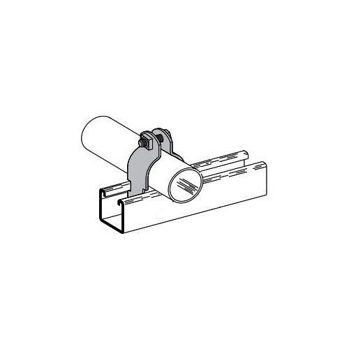 B-Line B2009PAALW/SS6 Pipe/Conduit ClAMP, Rigid, Pre-Assembled, Alum W/ Sta