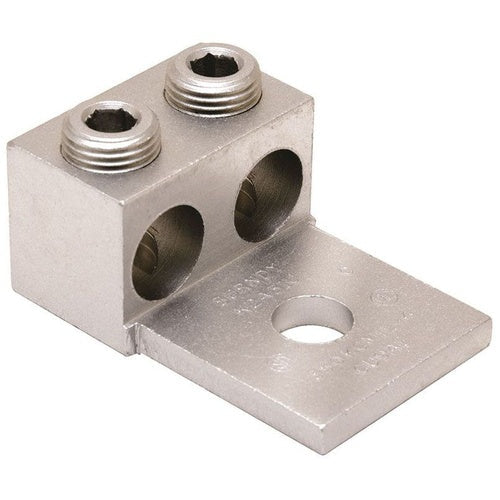 Burndy K2A44U 1000 Aluminum/Copper 2-Hole Terminal Lug