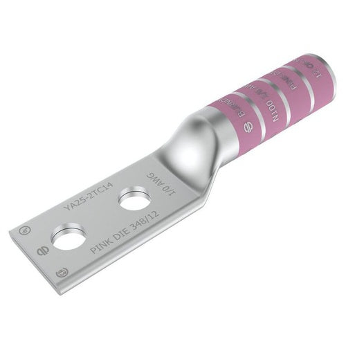 Burndy YA25-2N 1/0Awg Copper 2-Hole Lug