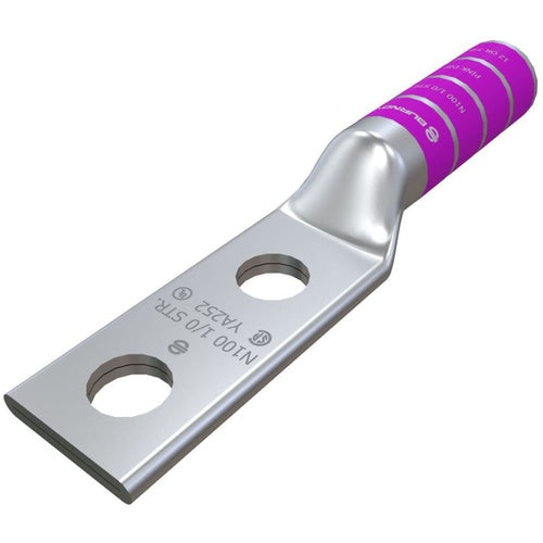 Burndy YA252 1/0Awg Copper 2-Hole Lug