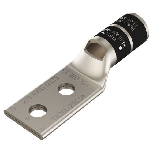 Burndy YA26-2LN 2/0Awg Copper 2-Hole Lug