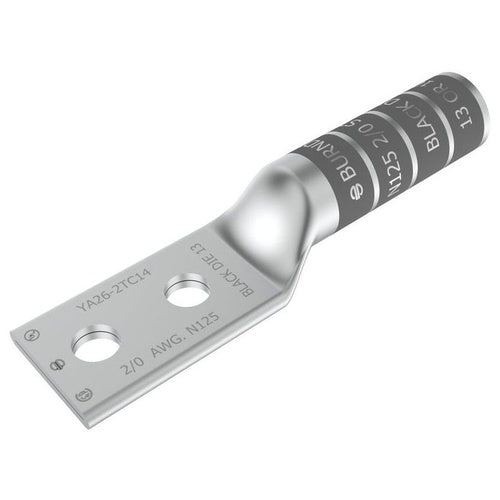 Burndy YA26-2TC38 2/0Awg Copper 2-Hole Lug