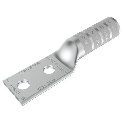 Burndy YA30-2N 300Mcm Copper 2-Hole Lug