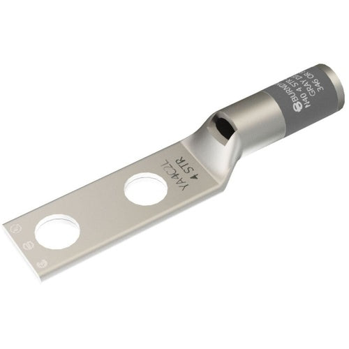 Burndy YA4C2LN 4Awg Copper 2-Hole Lug