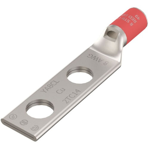 Burndy YA8CL-2TC14 8Awg Copper 2-Hole Lug