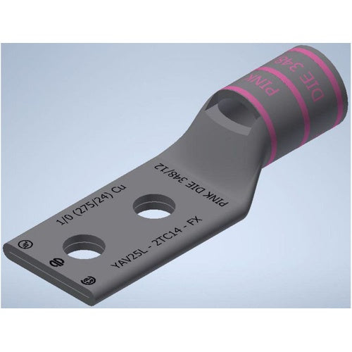 Burndy YAV25L-2TC14-FX 2-Hole Compression Terminal