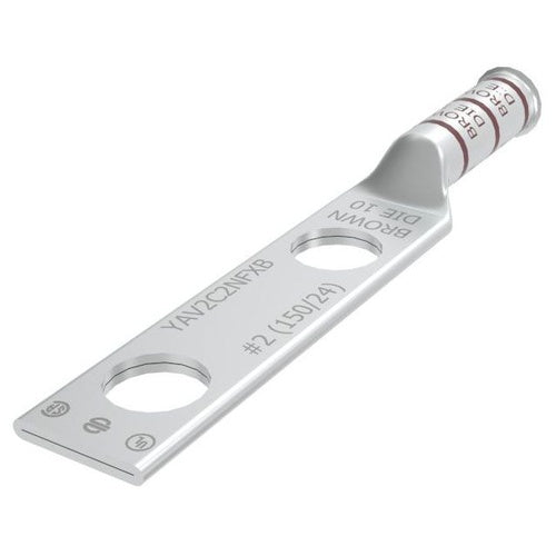Burndy YAV2C2NFXB 2Awg 2-Hole Lug