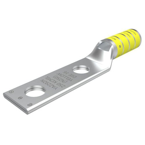 Burndy YAZ292N 2/0 250Kcm 2-Hole Long Lug