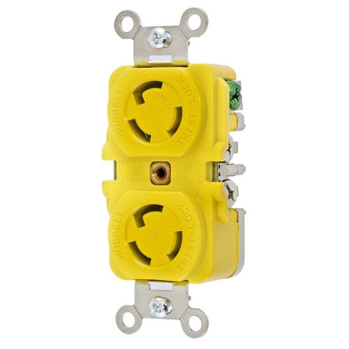 Hubbell HBL47CM00 Duplex Receptacle-Nema L5-15R