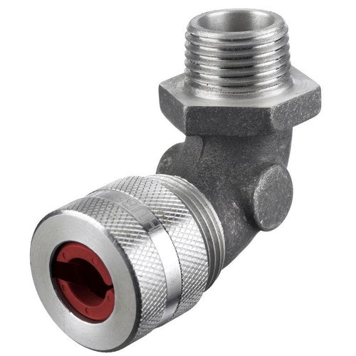 Hubbell NHC1021 90D Male Cord Connector, .19-.25", 1/2", Alum