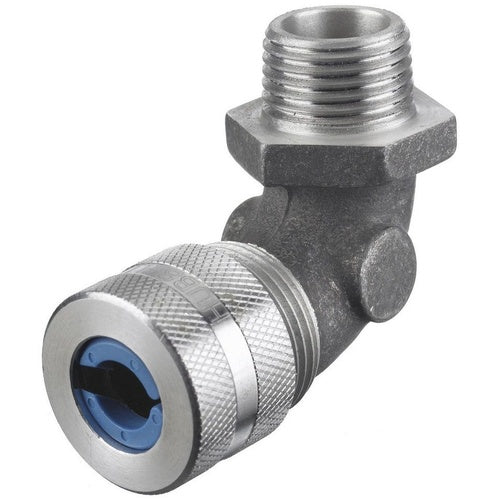 Hubbell NHC1023 90D Male Cord Connector, .38-.50", 1/2", Alum