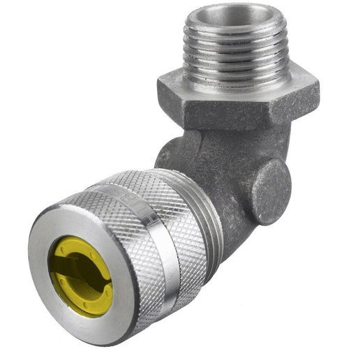 Hubbell NHC1037 90D Male Cord Connector, .63-.75", 3/4", Alum