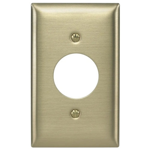 Hubbell SB7 Wallplate 1-Gang, 1.40" Opening, Brass