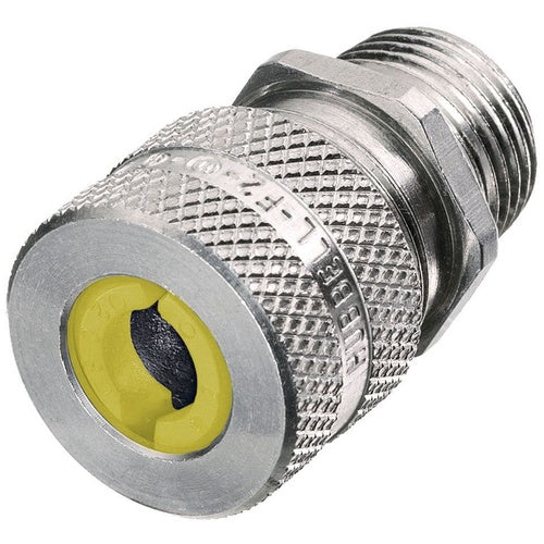 Hubbell SHC1041 Cord Connector, Straight Male, .63-.75", 1", Alum