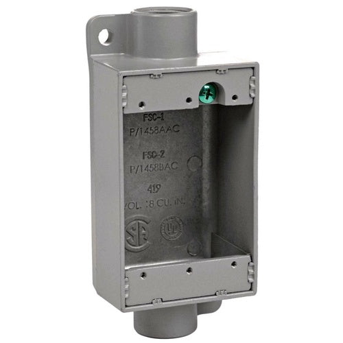 Killark FSC-1M 1/2" Feed Thru Shallow Iron