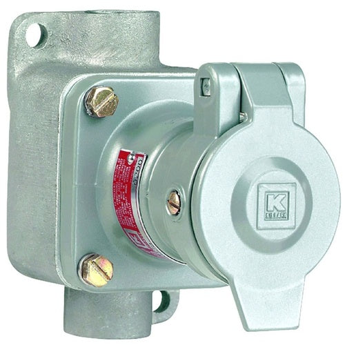 Killark KRJC-220 Cl1 20A2W3P Receptacle/3/4"W/Jlc Box