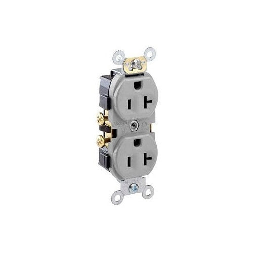 Leviton CR20-GY Gray Duplex Receptacle Nema5-20R