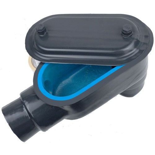 Ocal LB17-G Conduit Body LB-Shape Form-7, 1/2" Gray