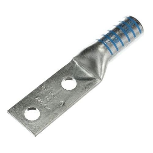 T&B 54874BE Copper Tin Plated 2-Hole Lug Long Barrel 400 1/2B Blue