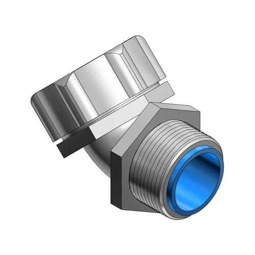 T&B 7341 3/8" 45D Liquidtight Insulated Connector Pg11 Steel