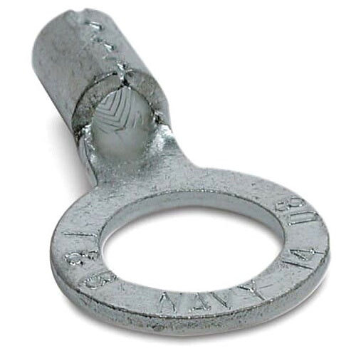 T&B E6-10 Non-Insulated Brazed Seam Ring Terminal No6 Awg No10 Bolt