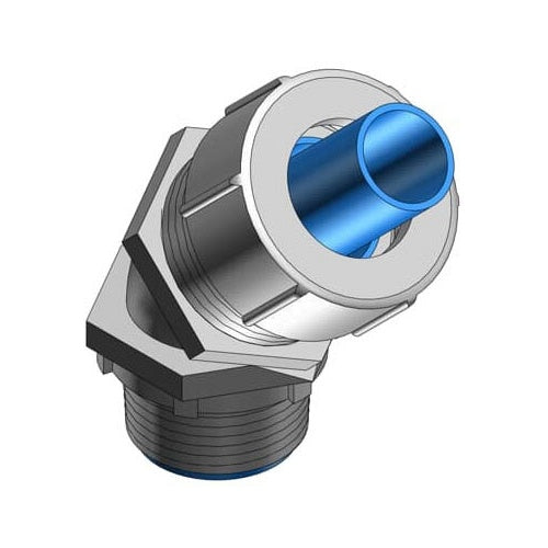 T&B LT450M 1/2" 45D Liquidtight Bullet Connector Steel W/Nylon