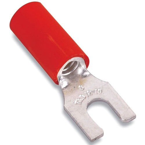 T&B RA2253 Insulated Nylon Locking Fork Terminal 22-16 No10 Red