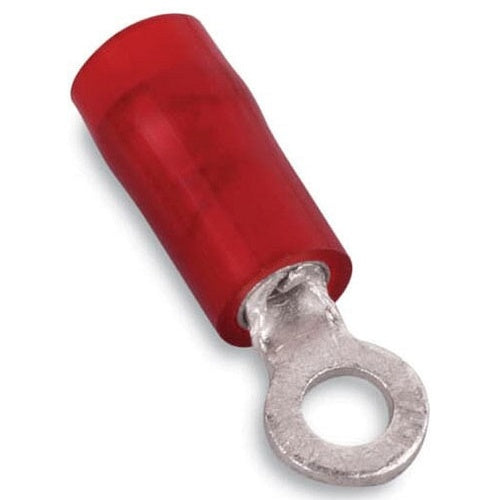 T&B RA833 Insulated Nylon Ring Terminal 22-16 Bolt No8 Red