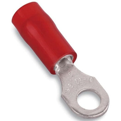 T&B RA853 Insulated Nylon Ring Terminal 22-16 Bolt No6 Red