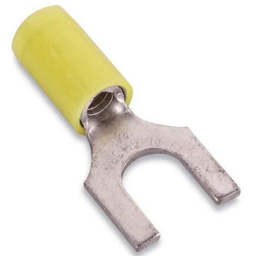 T&B RC1123 Insulated Nylon Fork Terminal 12-10 Bh No8 Yellow