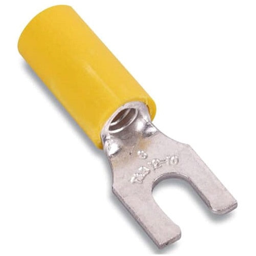 T&B RC2203 Insulated Nylon Locking Fork Terminal 12-10 No6 Yellow