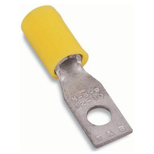 T&B RC480 Insulated Nylon Rectangular Ring Terminal 12-10 No8 Yellow