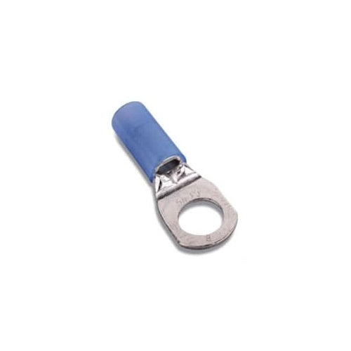T&B RE717 Insulated Nylon Ring Terminal 6 Bolt 1/4" Blue