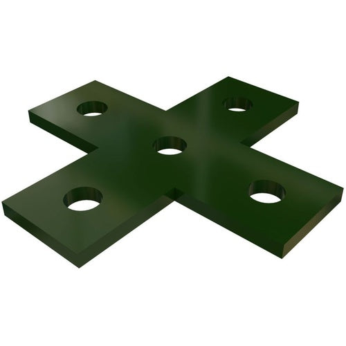 Unistrut P1028-GR 5-Hole Flat X Plate
